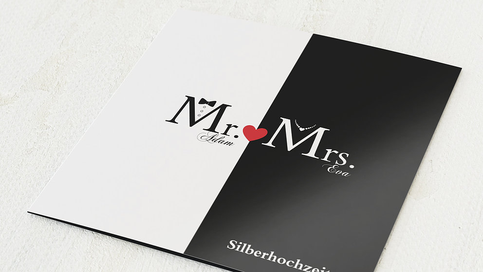 Silberhochzeit Mr Mrs Detail