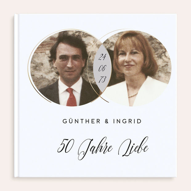 Geschenke Goldene Hochzeit - Fotobuch “Vergoldete Liebe”
