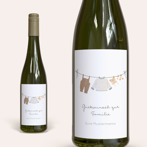 Wein mit Etikett - Riesling mit Etikett 