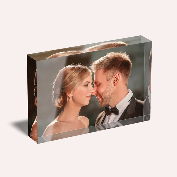 Fotoaufsteller - Acrylblock “Momente der Liebe”