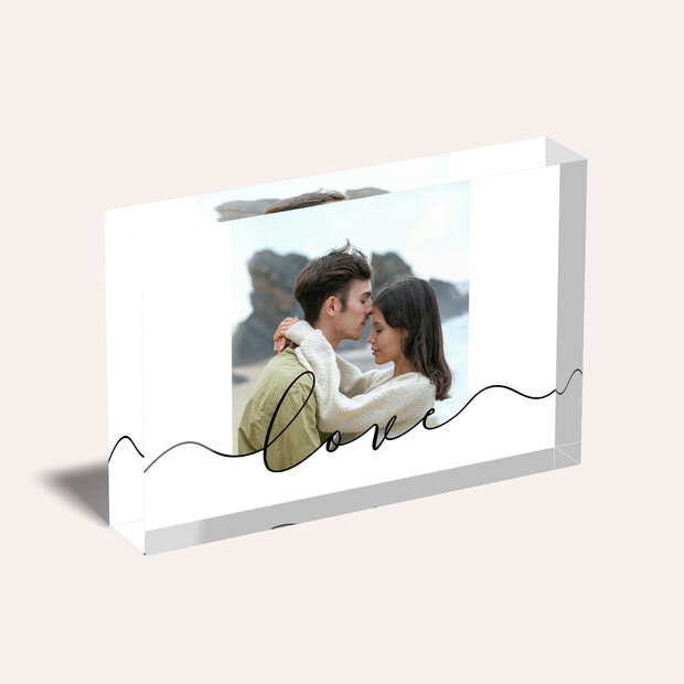 Fotoaufsteller - Acrylblock “Loveline”