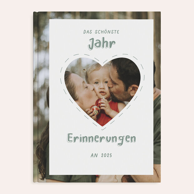 Fotobücher Jahresrückblick - Herz-Passepartout
