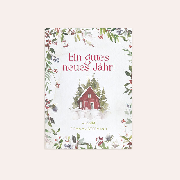 Neujahrskarten geschäftlich - Verschneite Welt