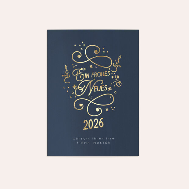 Neujahrskarten geschäftlich - Champagner Time