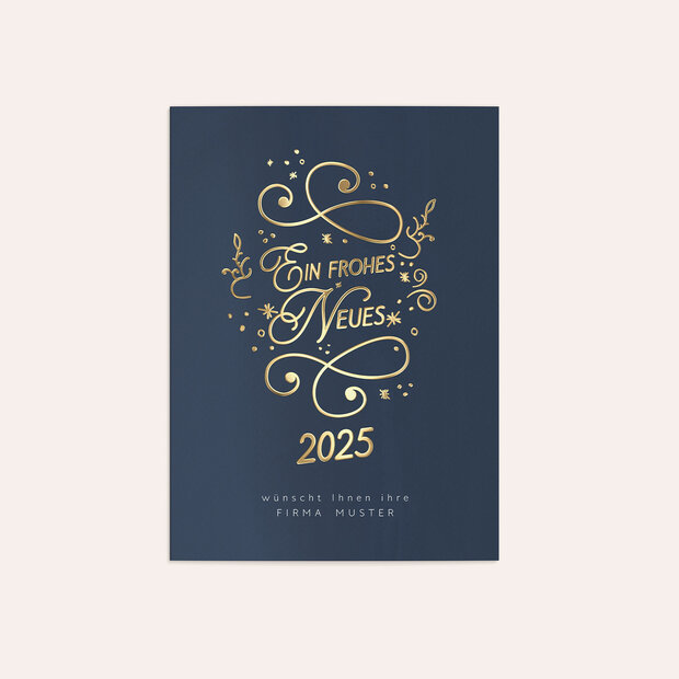 Neujahrskarten geschäftlich - Champagner Time