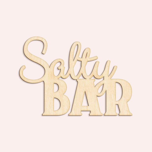 Zubehör - Holz-Schriftzug “Salty Bar”
