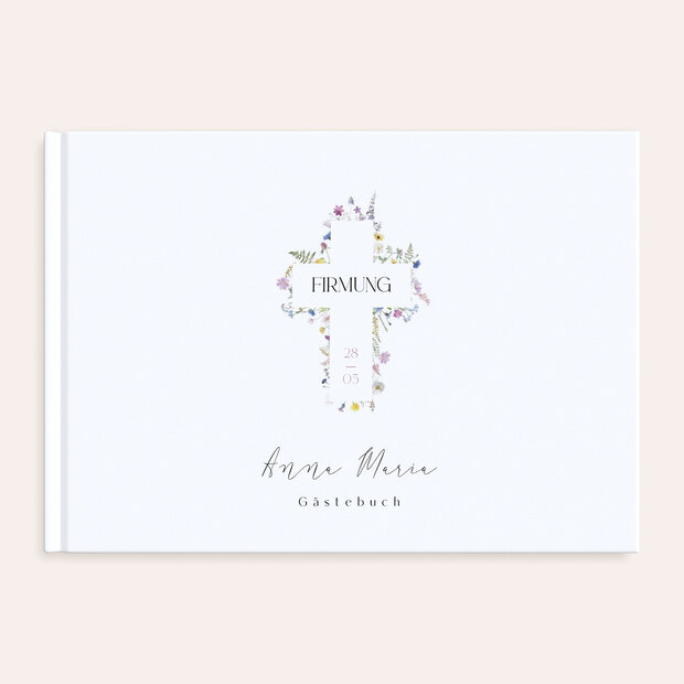 Gästebuch Firmung - Bunter Blütensegen