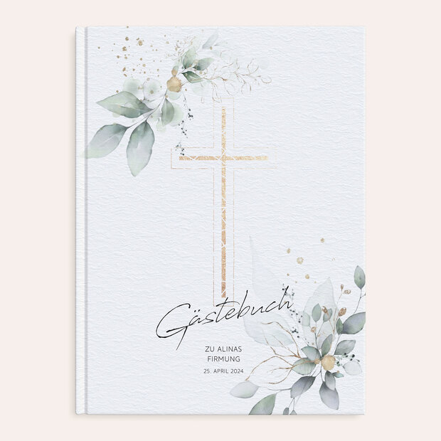 Gästebuch Firmung - Umranktes Kreuz