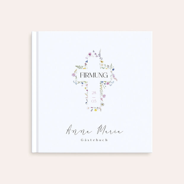 Gästebuch Firmung - Bunter Blütensegen