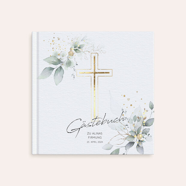 Gästebuch Firmung - Umranktes Kreuz