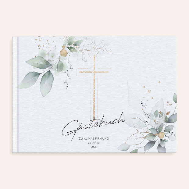 Gästebuch Firmung - Umranktes Kreuz