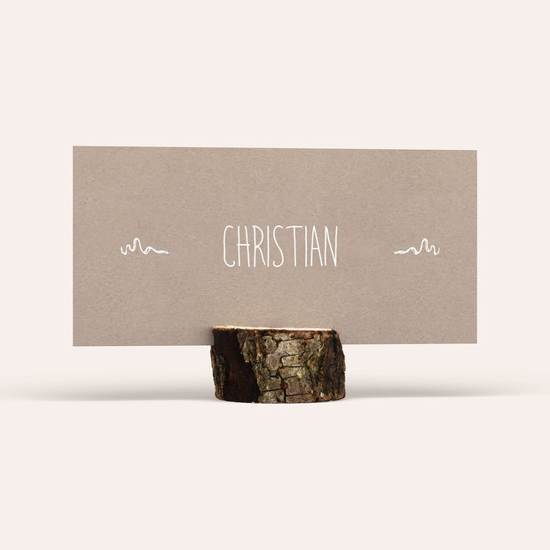 Cartes de table Confirmation - Rustique