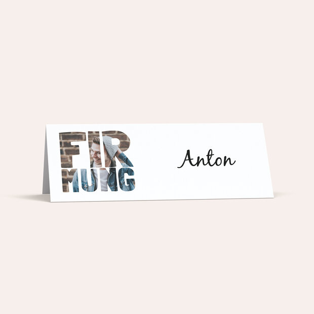 Cartes de table Confirmation - Fototext