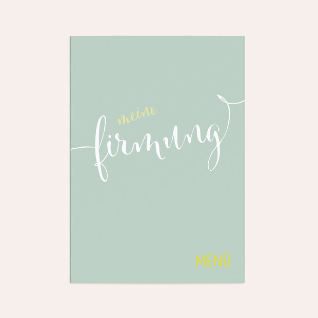 Cartes de menu Confirmation - Fabelhafter Tag Firmung