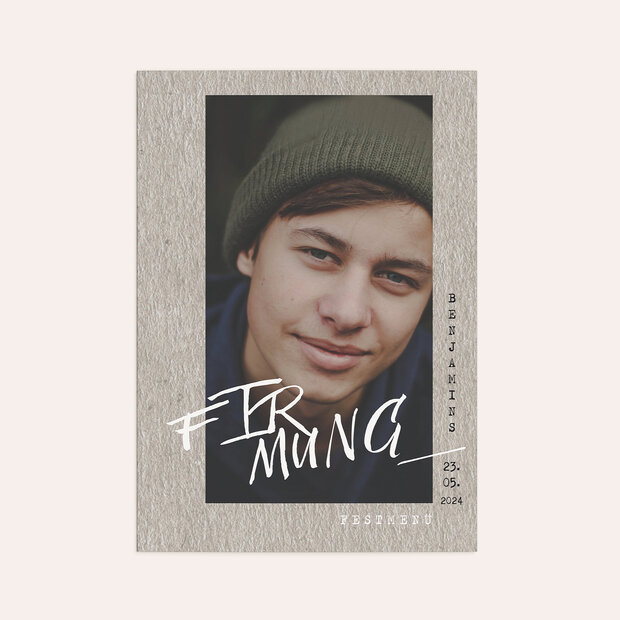 Menükarten Firmung - Eigener Weg