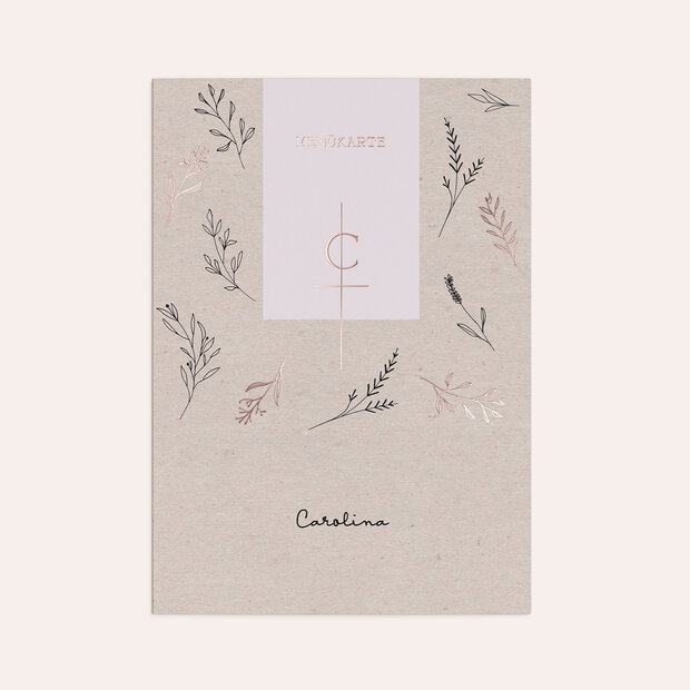 Cartes de menu Confirmation - Wiesenkräuter