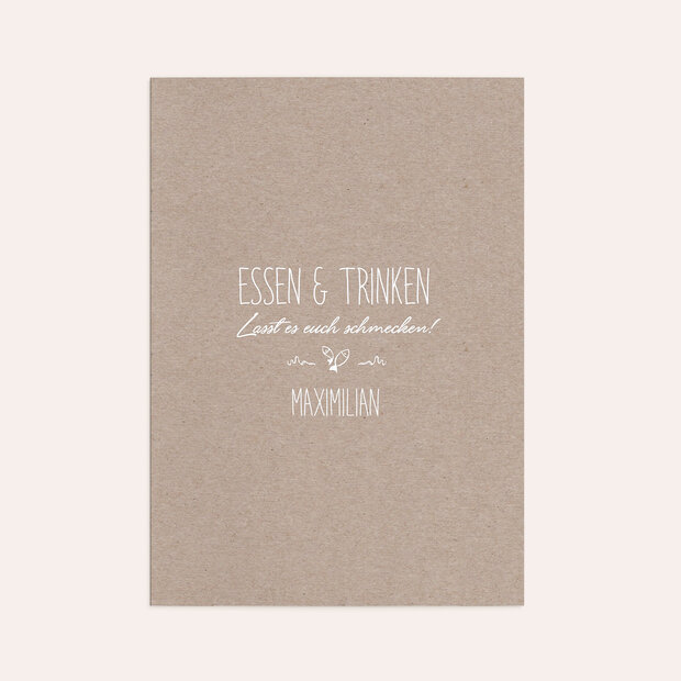 Cartes de menu Confirmation - Rustique