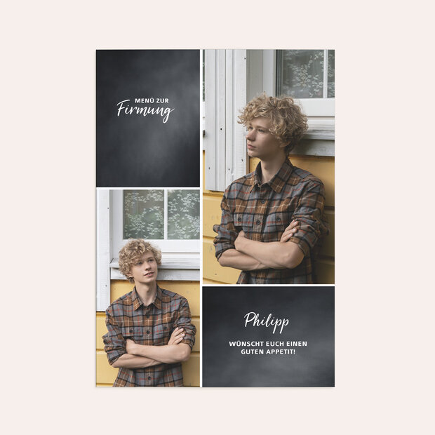 Cartes de menu Confirmation - Gekachelt