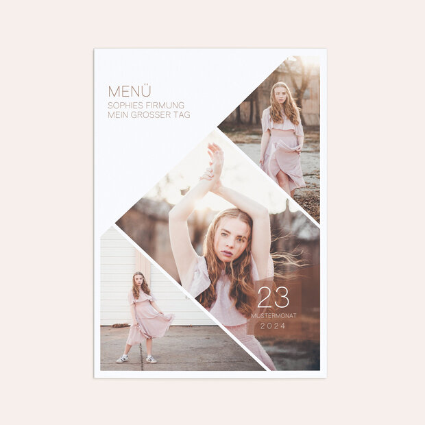 Cartes de menu Confirmation - Traumtag