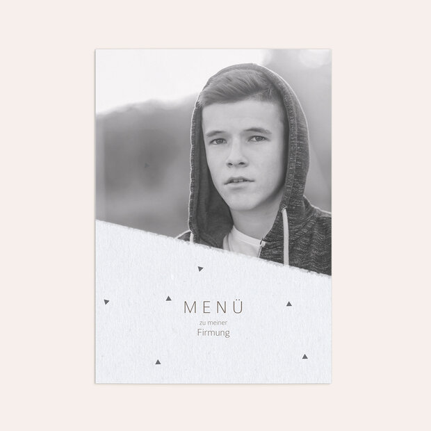 Cartes de menu Confirmation - Dreieckstanz