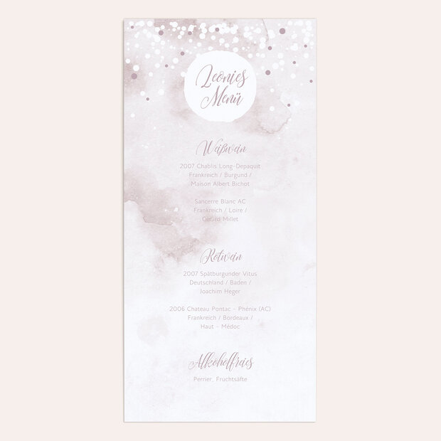 Cartes de menu Confirmation - Mythisches Funkeln