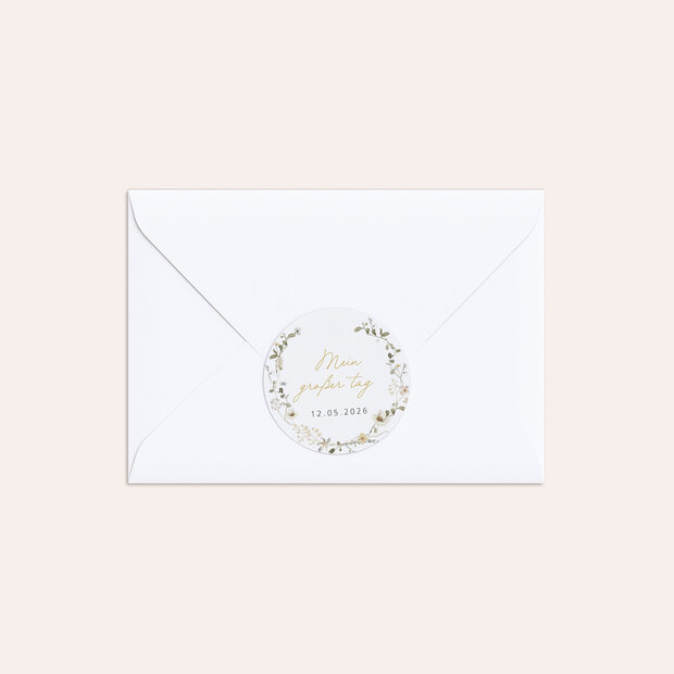 Briefsiegel Konfirmation - Zarte Frühlingsblüten