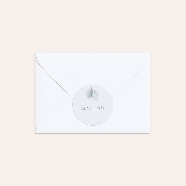 Briefsiegel Konfirmation - Zartgrüne Blätter