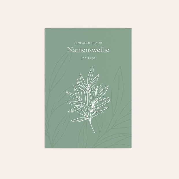 Einladungskarten Namensweihe - Blätterrauschen