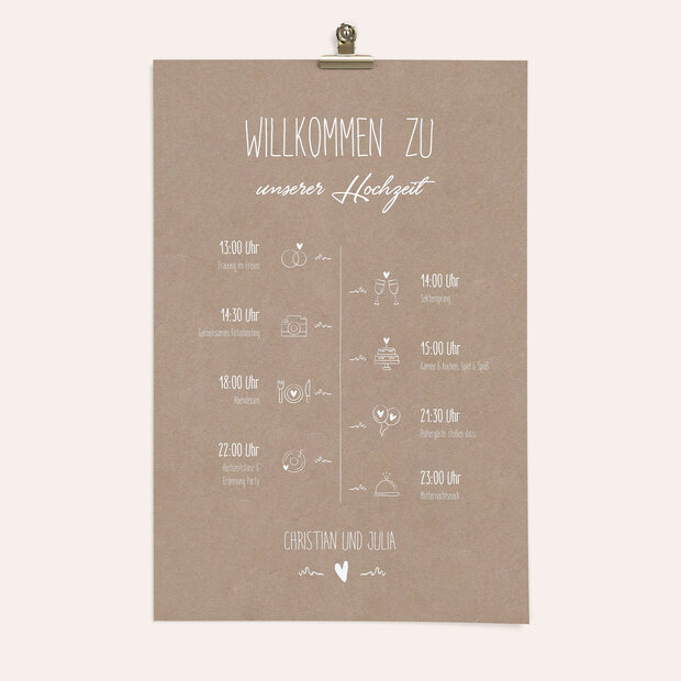 Ablaufplan Hochzeit - Rustique
