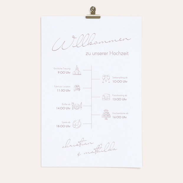 Ablaufplan Hochzeit - Wertvoll