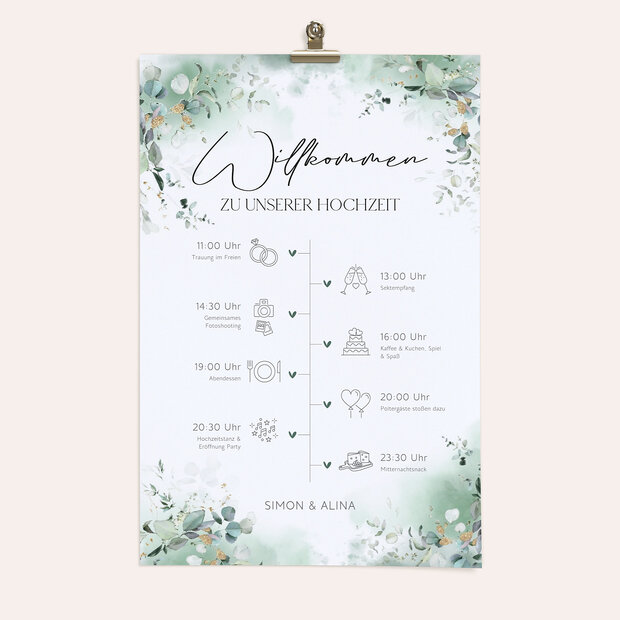 Ablaufplan Hochzeit - Anmutige Eleganz