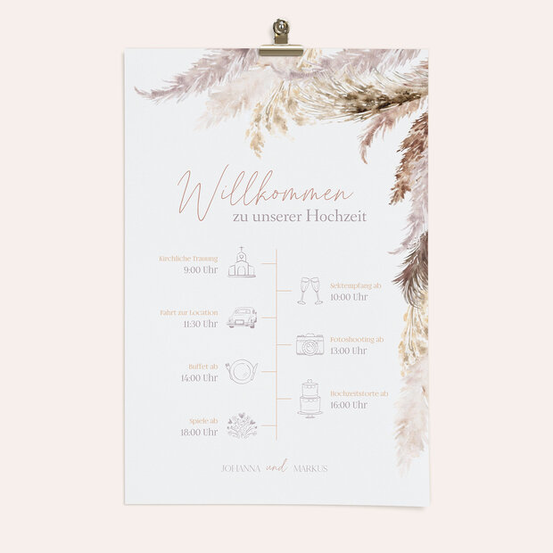 Ablaufplan Hochzeit - Federleichte Traumhochzeit