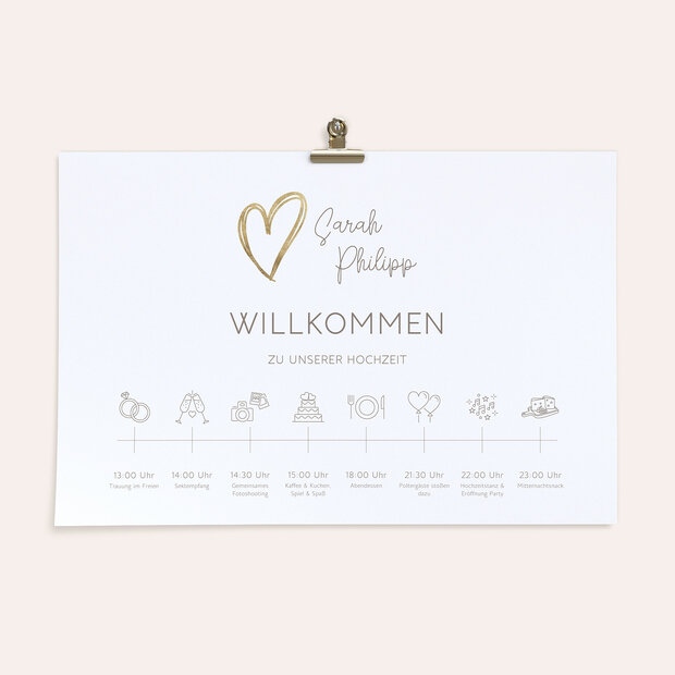 Ablaufplan Hochzeit - Herz über Kopf