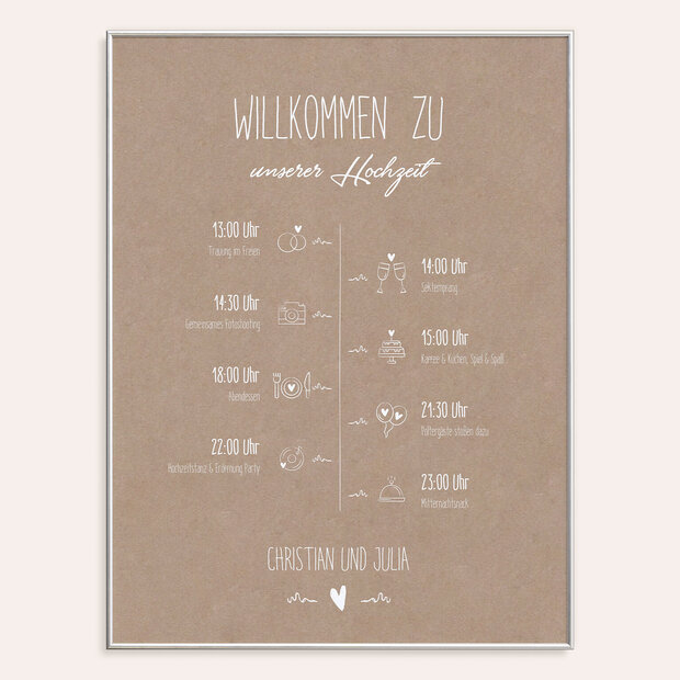 Ablaufplan Hochzeit - Rustique
