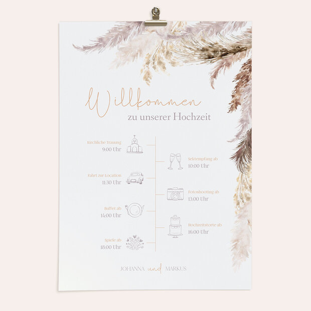 Ablaufplan Hochzeit - Federleichte Traumhochzeit