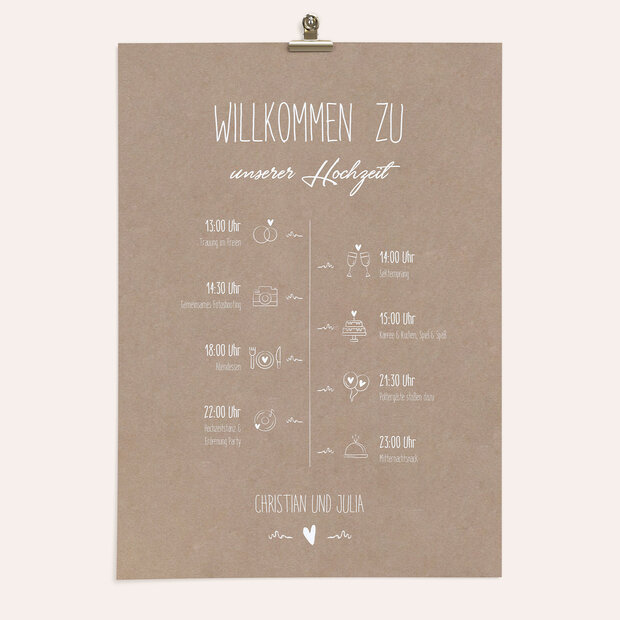 Ablaufplan Hochzeit - Rustique