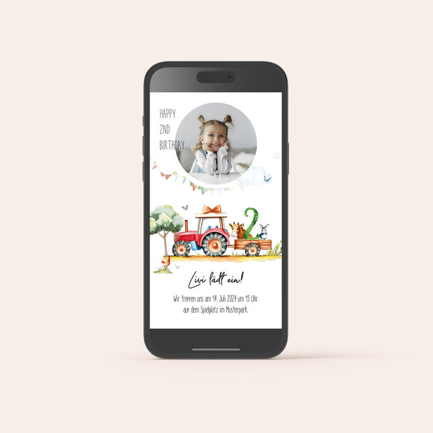 Kindergeburtstag Auf dem Bauernhof - Digitale Einladungskarte “Auf dem Bauernhof”