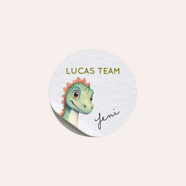Kindergeburtstag Der Dino ist los - Sticker “Der Dino ist los”