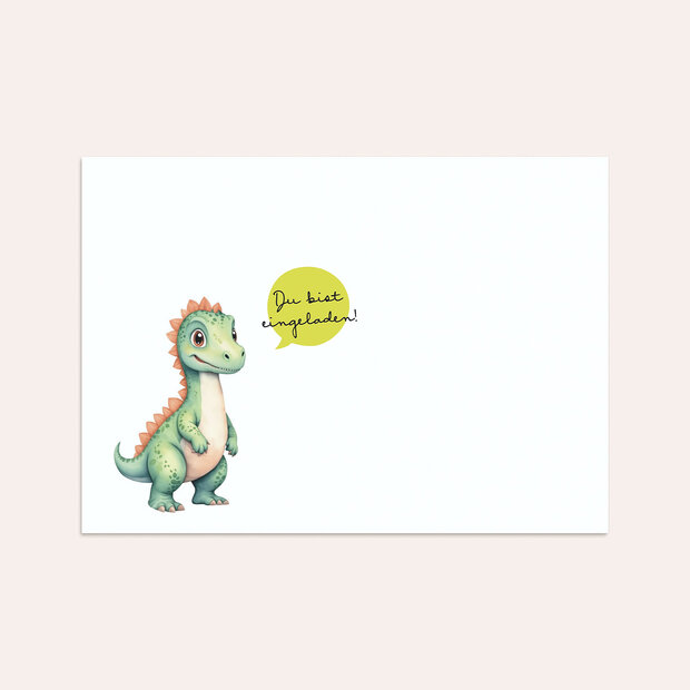 Kindergeburtstag Der Dino ist los - Briefumschlag “Der Dino ist los”