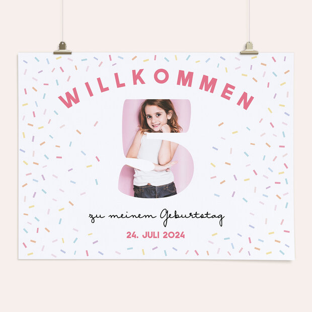 Kindergeburtstag So alt bin ich - Willkommensschild “So alt bin ich”