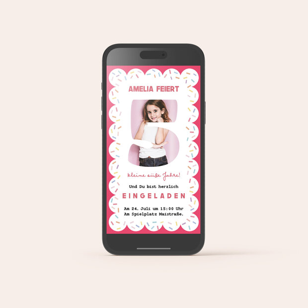 Kindergeburtstag So alt bin ich - Digitale Einladungskarte “So alt bin ich”