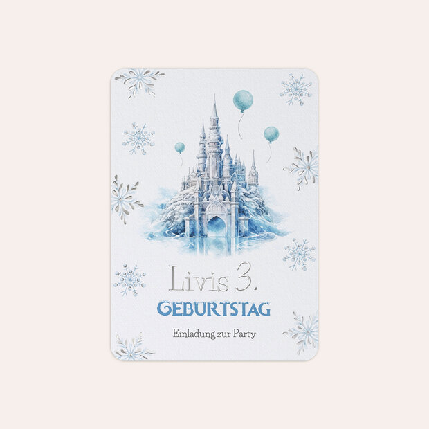 Kindergeburtstag Einladungskarten - Eiszauber