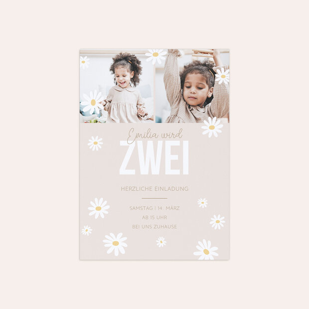 Kindergeburtstag Einladungskarten - Daisy
