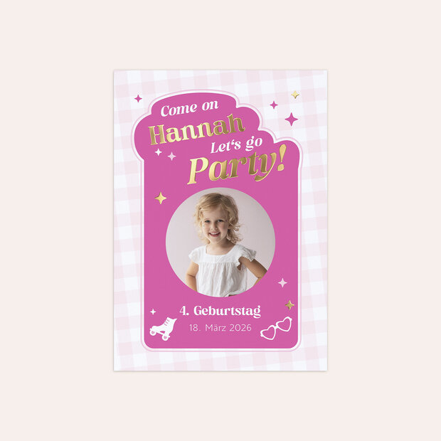 Kindergeburtstag Einladungskarten - Glitzerträume