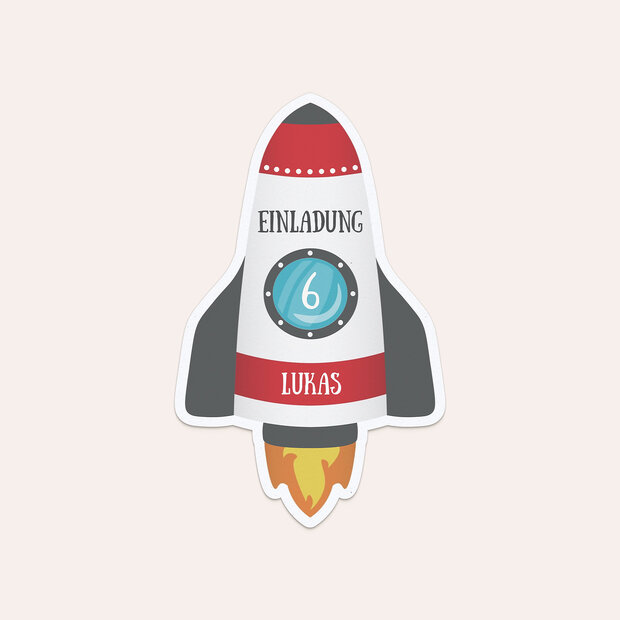 Kindergeburtstag Einladungskarten - Kleine Astronauten