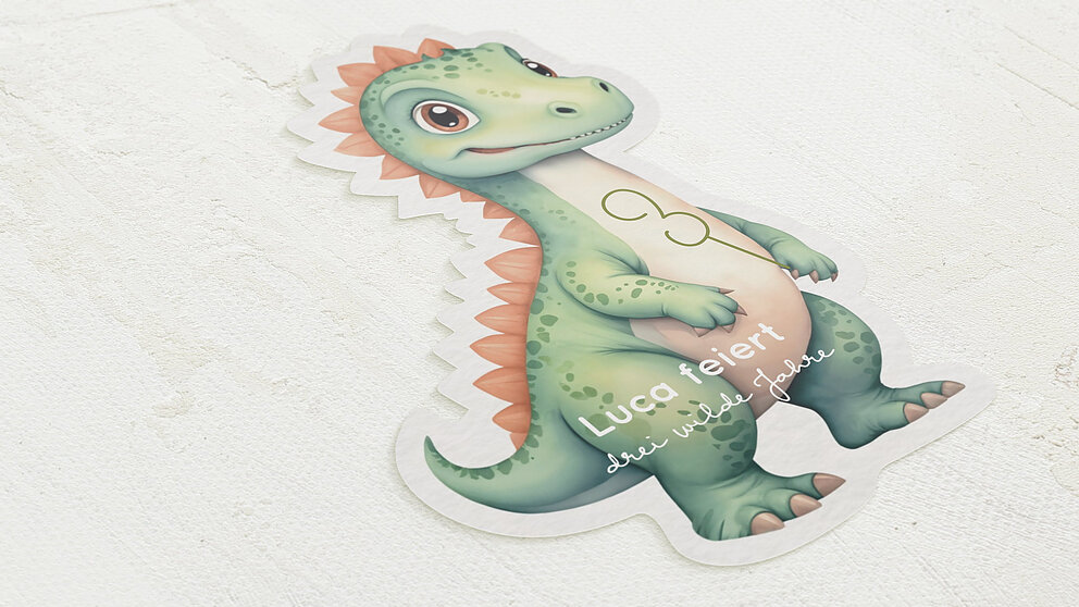 Der Dino ist los Formkarte 120x170 mm
