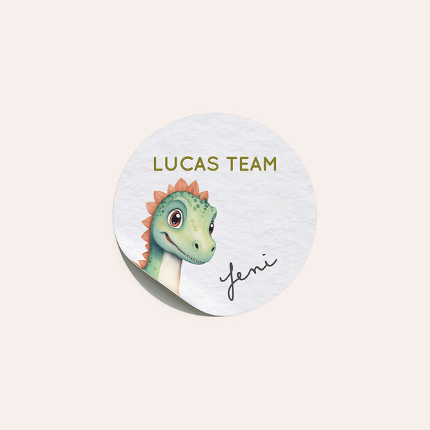 Kindergeburtstag Sticker - Der Dino ist los