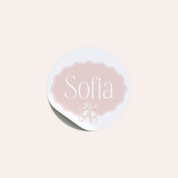 Kindergeburtstag Sticker - Kleine Ballerina Träume