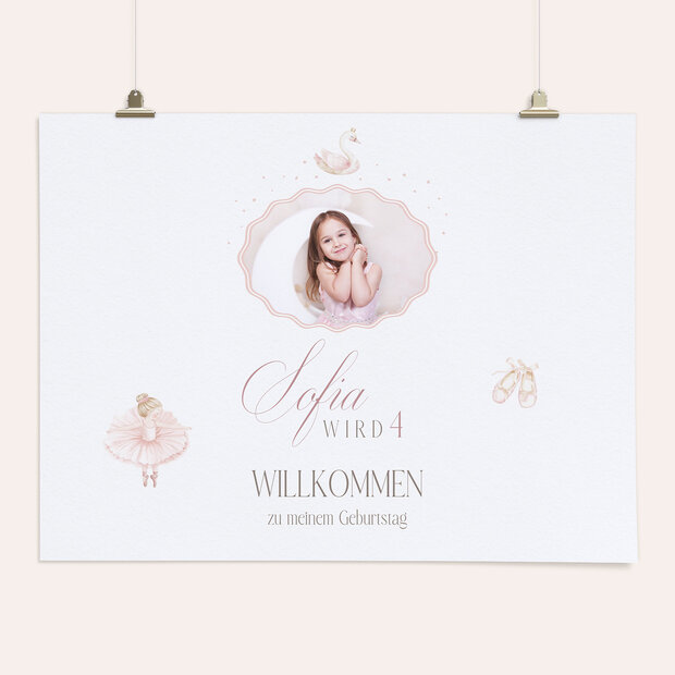 Kindergeburtstag Willkommensschilder - Kleine Ballerina Träume