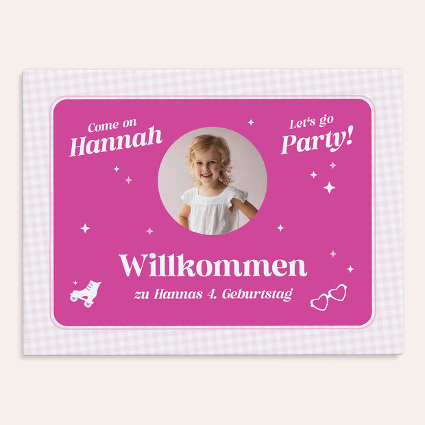 Kindergeburtstag Willkommensschilder - Glitzerträume